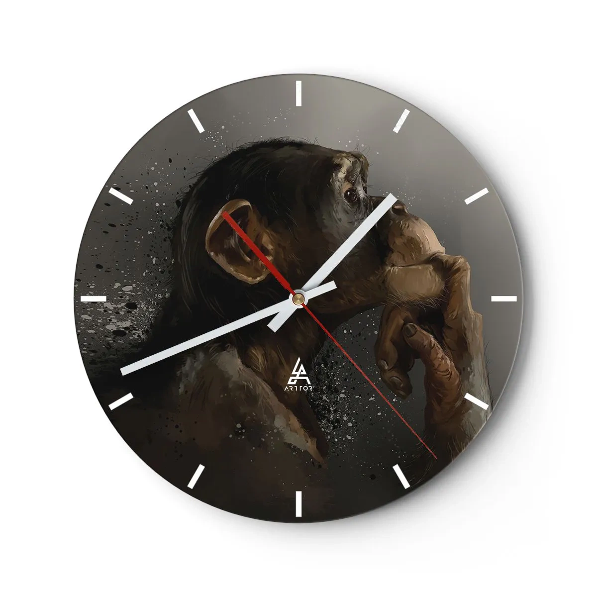 Orologio da parete - Orologio in Vetro - Sicuramente un pensatore - 40x40 cm