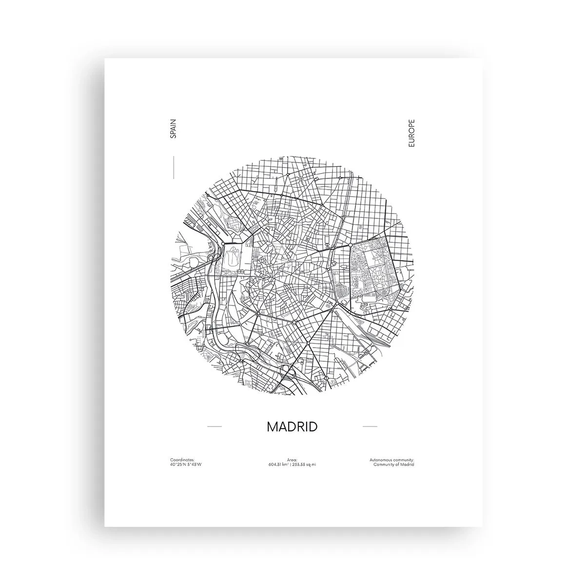 Poster - Anatomia di Madrid - 40x50 cm