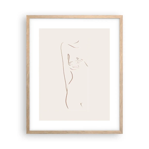 Poster in cornice rovere chiaro - La forma del desiderio - 40x50 cm