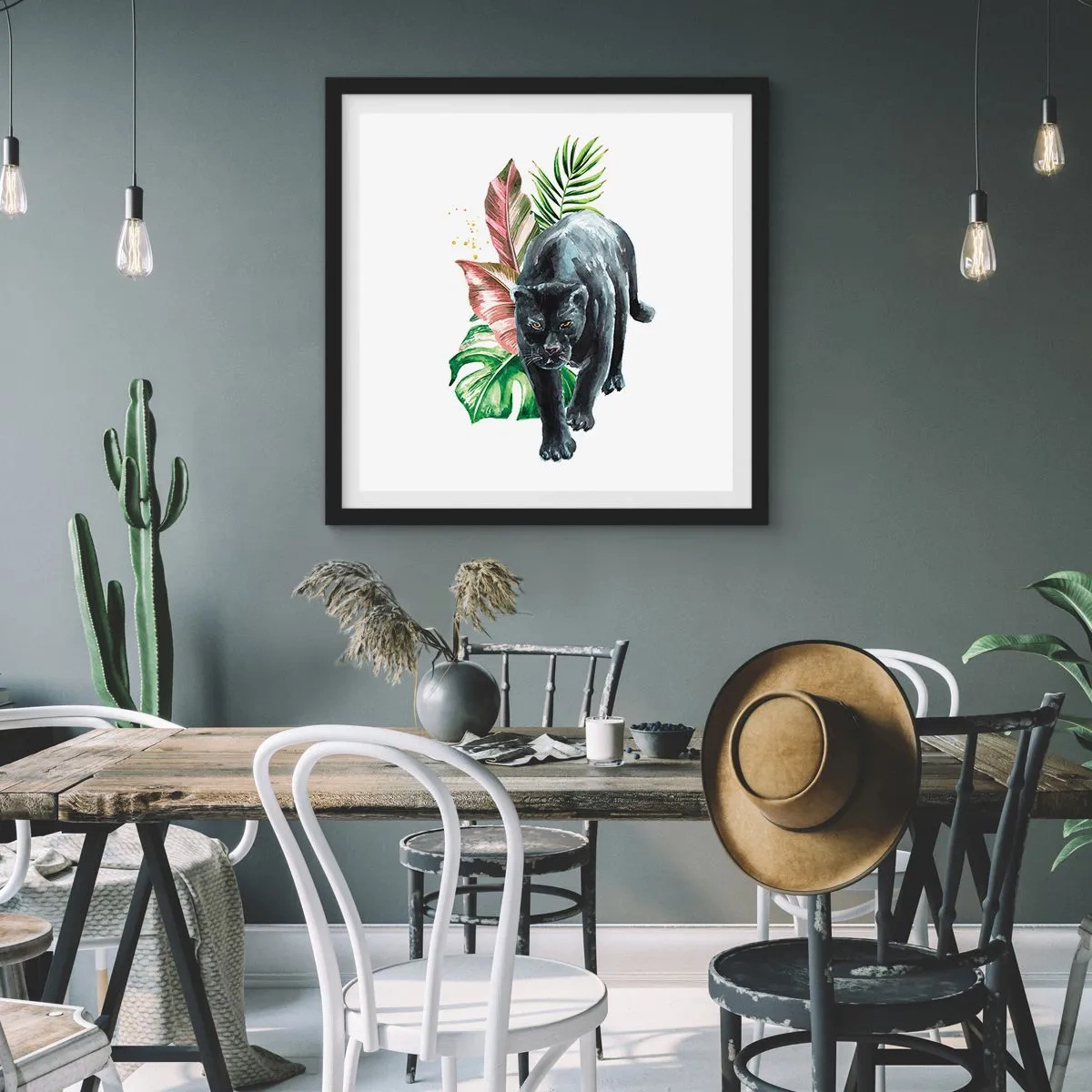 Poster in cornice nera - Cuore selvaggio - 50x50 cm