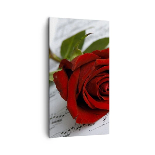 Quadro su tela - Stampe su Tela - La musica dei sentimenti in scarlatto - 45x80 cm