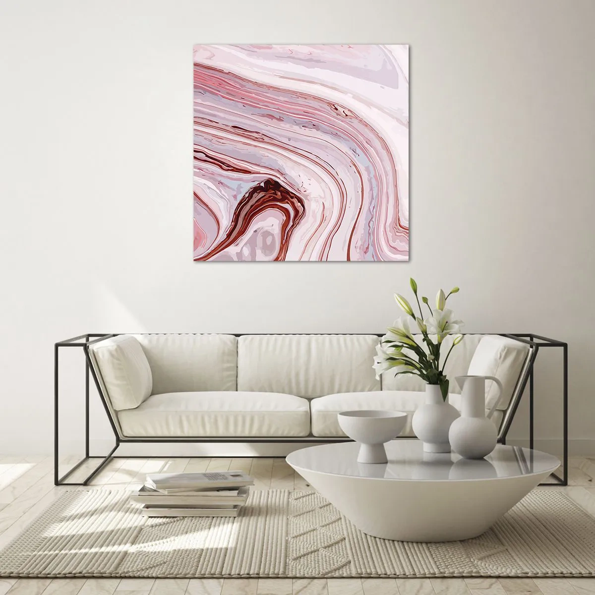 Quadro su vetro - Dritto, poi a destra in basso - 40x40 cm