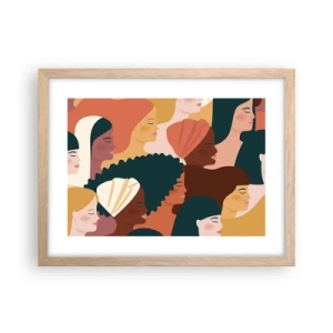 Poster in cornice rovere chiaro - Solo femminilità - 40x30 cm