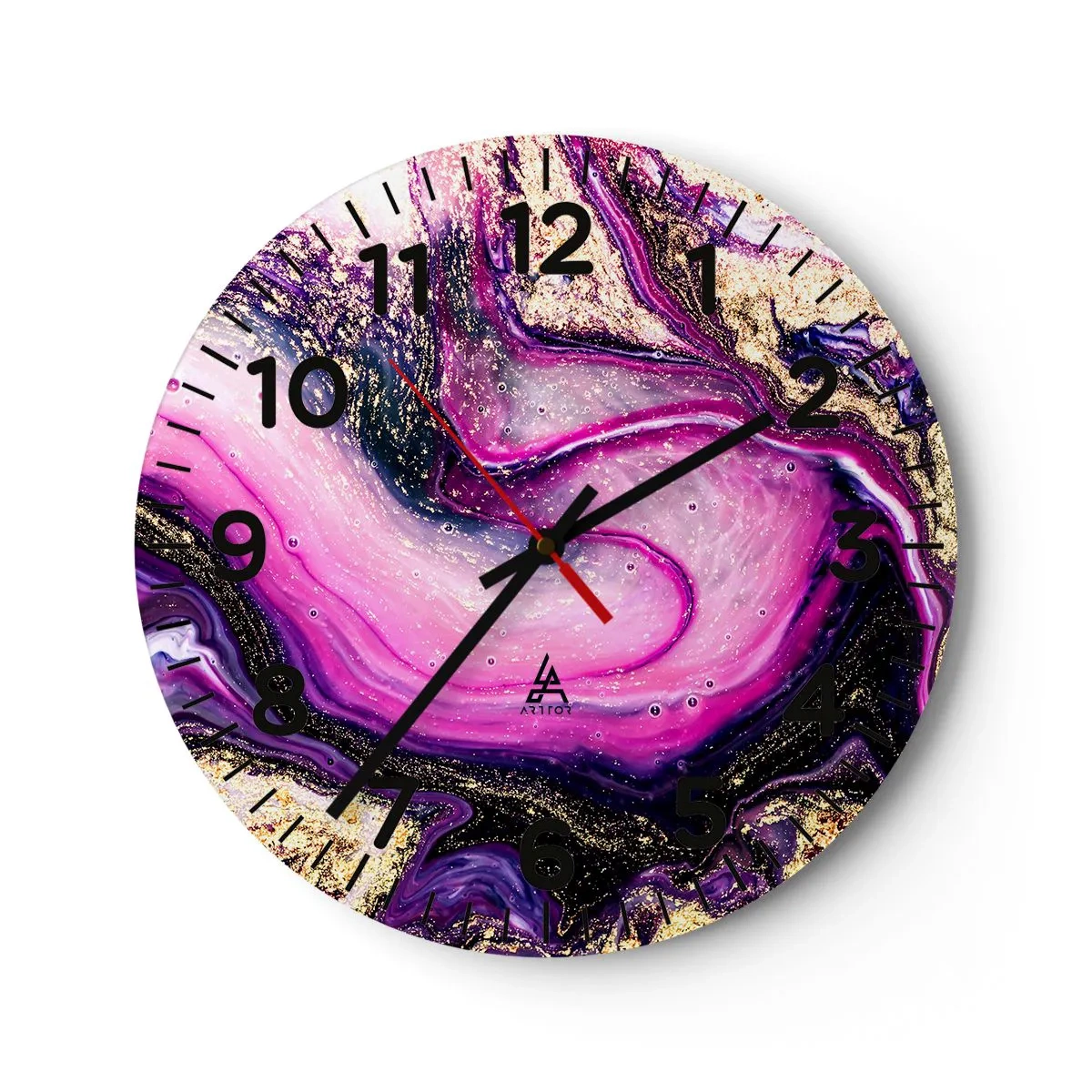 Orologio da parete - Orologio in Vetro - Un attimo dietro le quinte - 40x40 cm