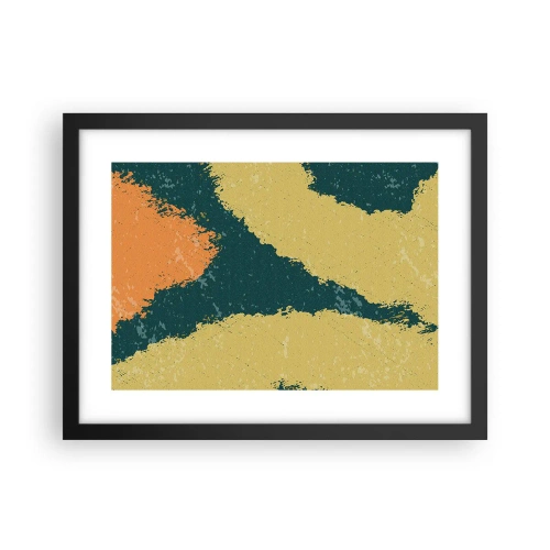 Poster in cornice nera - Astrazione: movimento lento - 40x30 cm