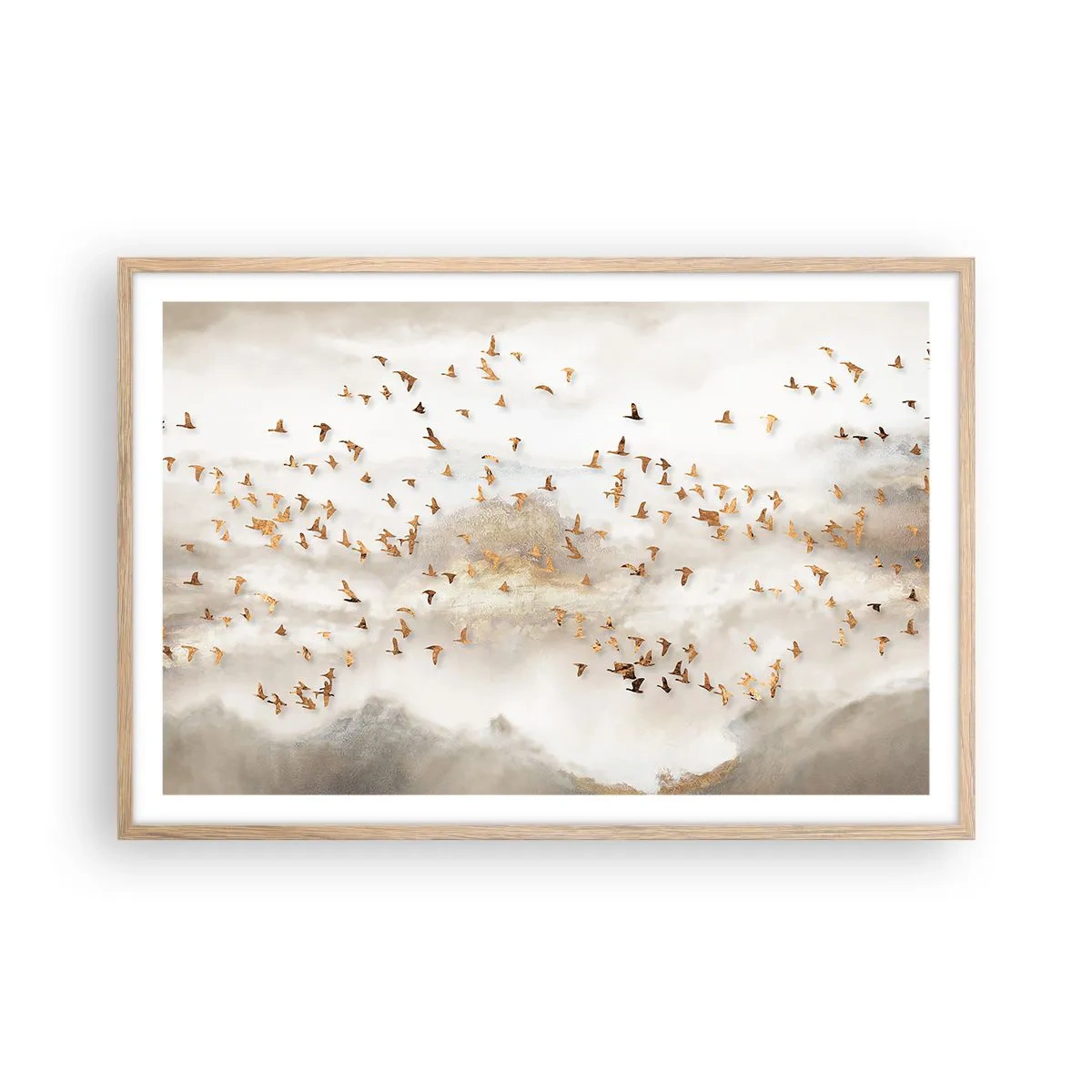 Poster in cornice rovere chiaro - È giunto il momento... - 91x61 cm