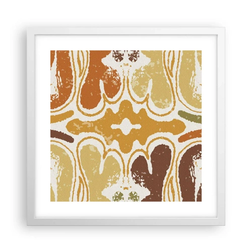 Poster in cornice bianca - Astrazione sentimentale - 40x40 cm