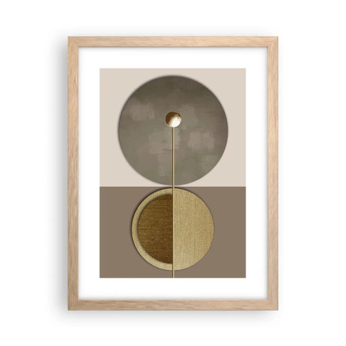 Poster in cornice rovere chiaro - Equilibrio perfetto - 30x40 cm