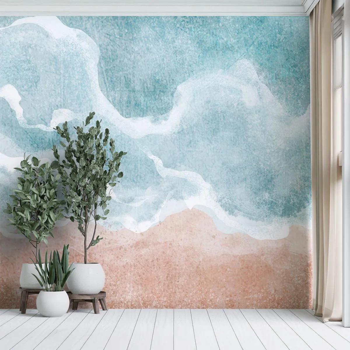 Fotomurali Premium Canvas - Astrazione nebulosa - Spiaggia, Paesaggio, Mare - 250x175 cm