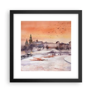 Poster in cornice nera - Tramonto reale - 30x30 cm