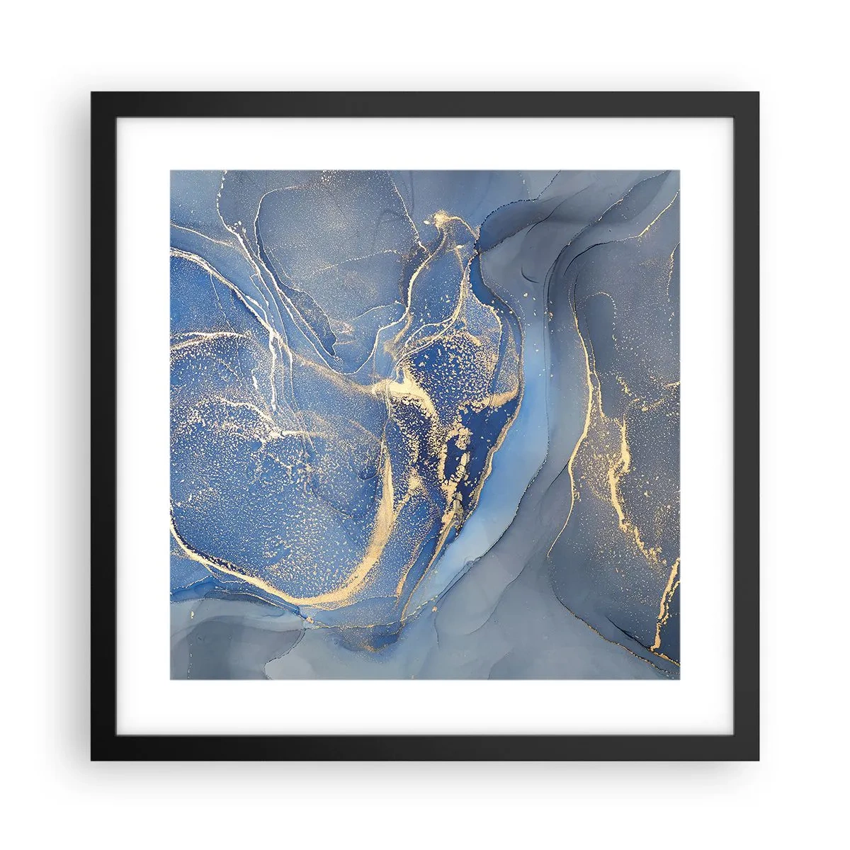 Poster in cornice nera - Polvere d'oro - 40x40 cm