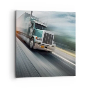 Quadro su tela - Stampe su Tela - Gigante americano in corsa - 70x70 cm