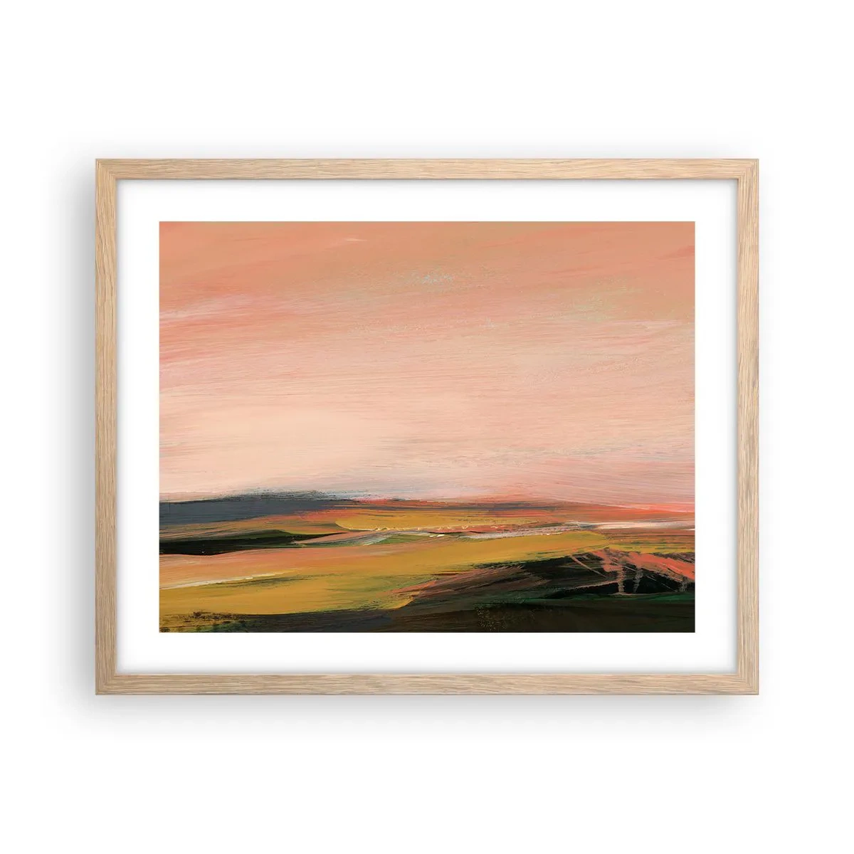 Poster in cornice rovere chiaro - In tonalità di rosa - 50x40 cm