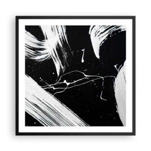 Poster in cornice nera - Spezzando l'oscurità - 60x60 cm