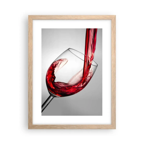 Poster in cornice rovere chiaro - Colore - movimento - suono - 30x40 cm