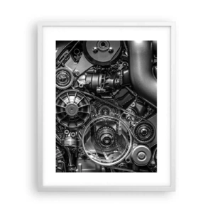 Poster in cornice bianca - La poesia della meccanica - 40x50 cm