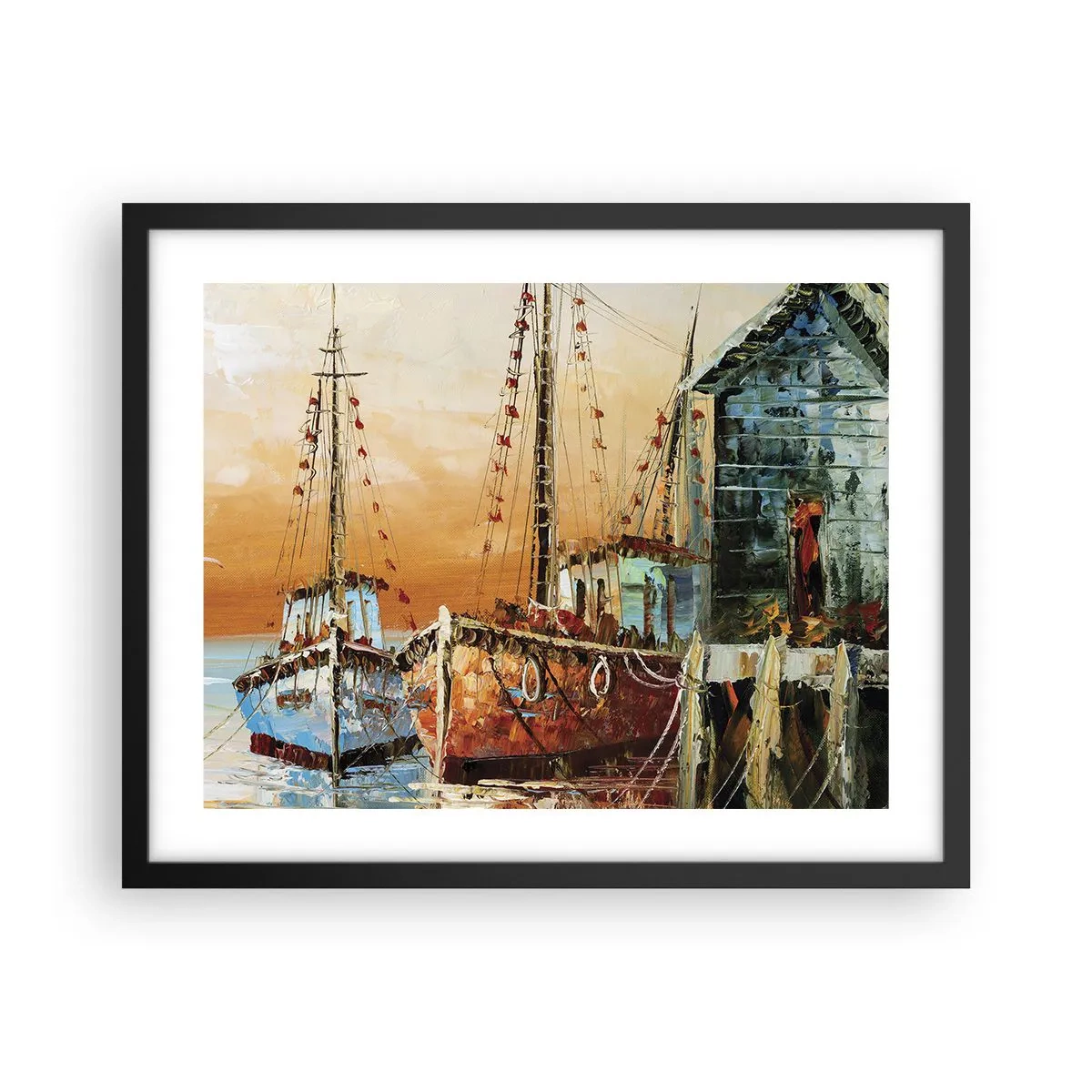 Poster in cornice nera - Ritorno tranquillo - 50x40 cm