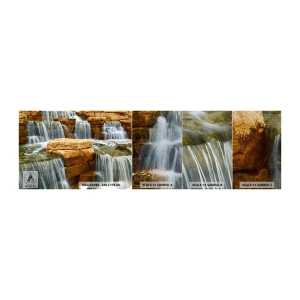 Campione di Fotomurale Premium Sand - La scala verso il cielo - Cascata, Natura, Paesaggio - 100x30 cm