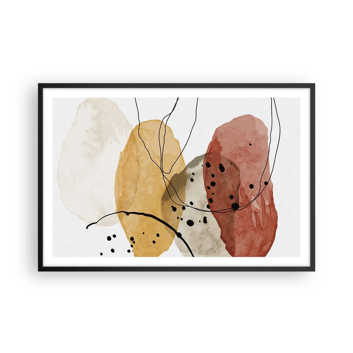 Poster in cornice nera - Come aria leggera e trasparente - 91x61 cm