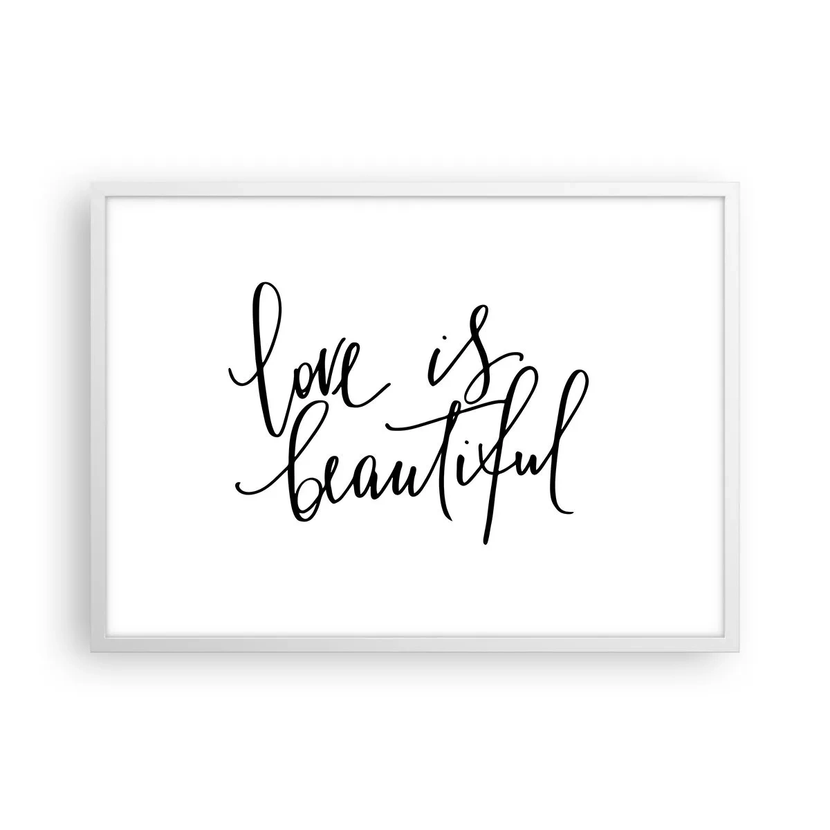 Poster in cornice bianca - Leggi e ripeti - 70x50 cm