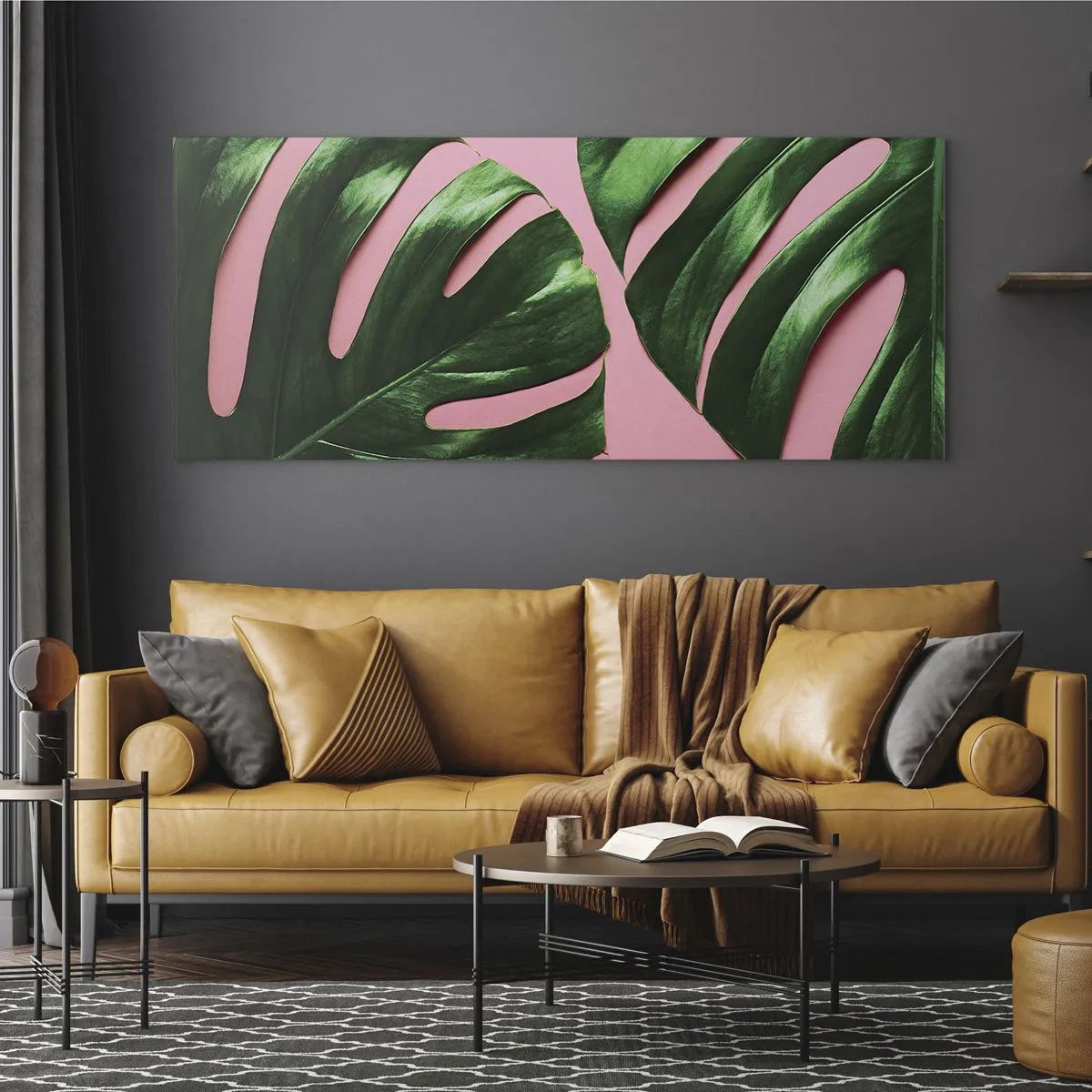 Quadro su vetro - Appuntamento in verde - 100x40 cm