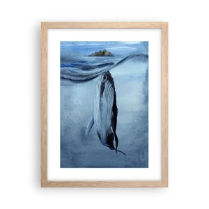 Poster in cornice rovere chiaro - I due mondi del nord - 30x40 cm