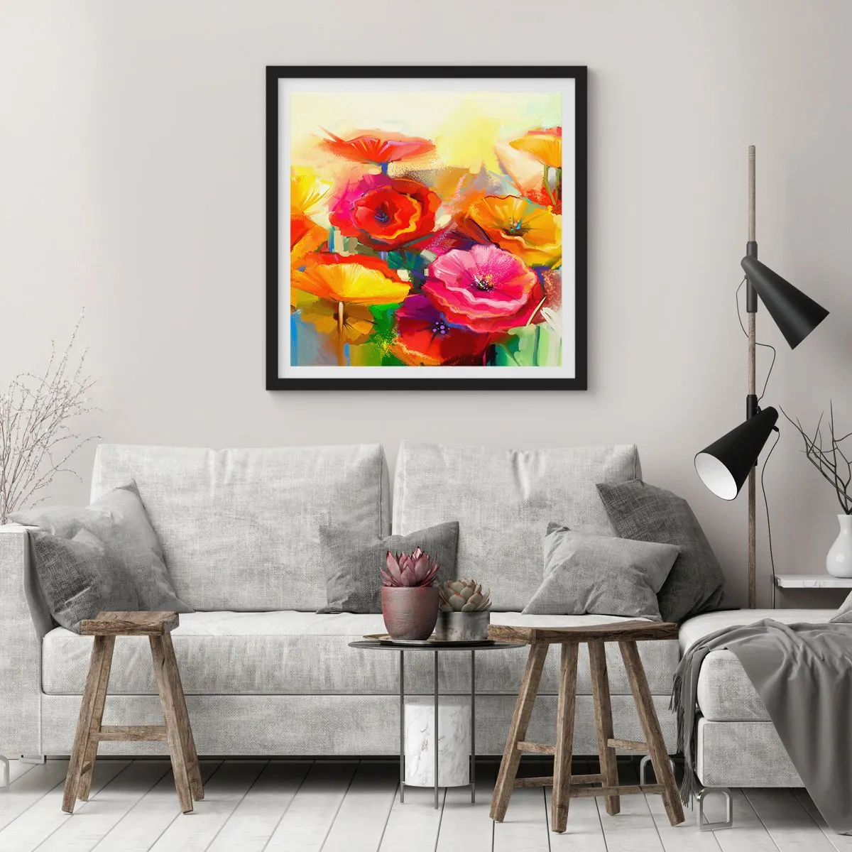 Poster in cornice nera - Non solo rossi - 40x40 cm