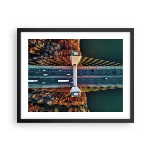 Poster in cornice nera - Oltre il fiume, oltre il bosco - 50x40 cm