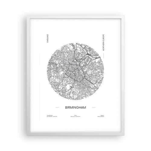 Poster in cornice bianca - Anatomia di Birmingham - 40x50 cm