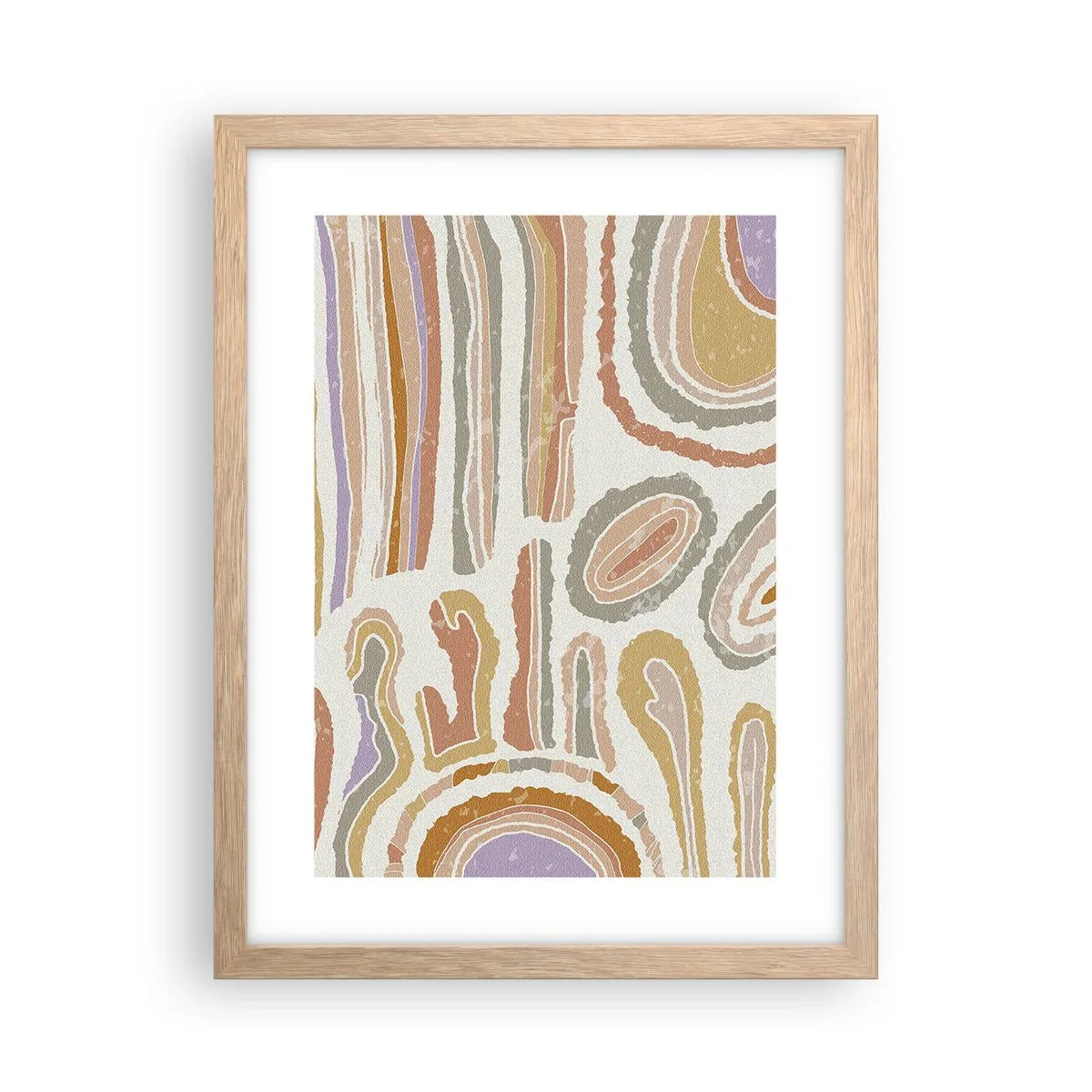 Poster in cornice rovere chiaro - Sezioni colorate - 30x40 cm