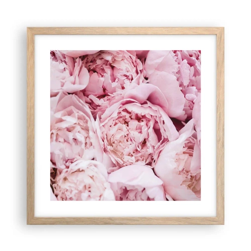Poster in cornice rovere chiaro - Morbide e profumate - 40x40 cm