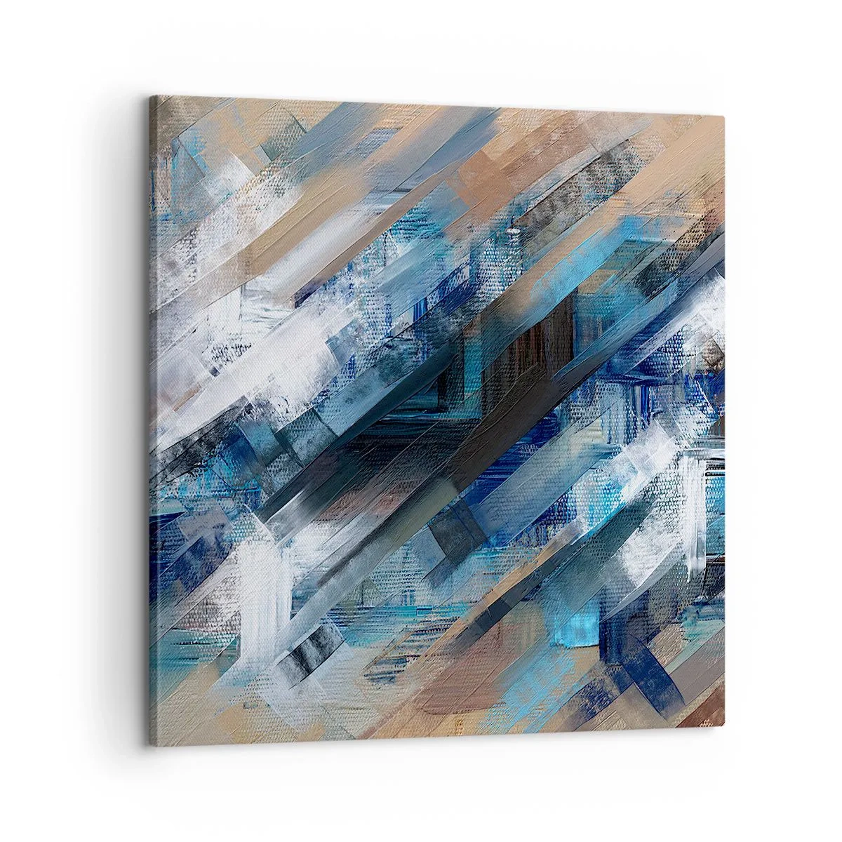 Quadro su tela - Stampe su Tela - Sulla diagonale blu - 60x60 cm