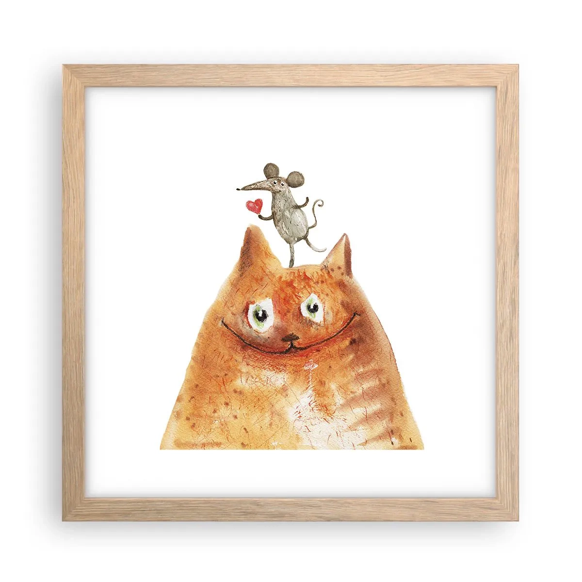 Poster in cornice rovere chiaro - I paradossi dell'amore - 30x30 cm