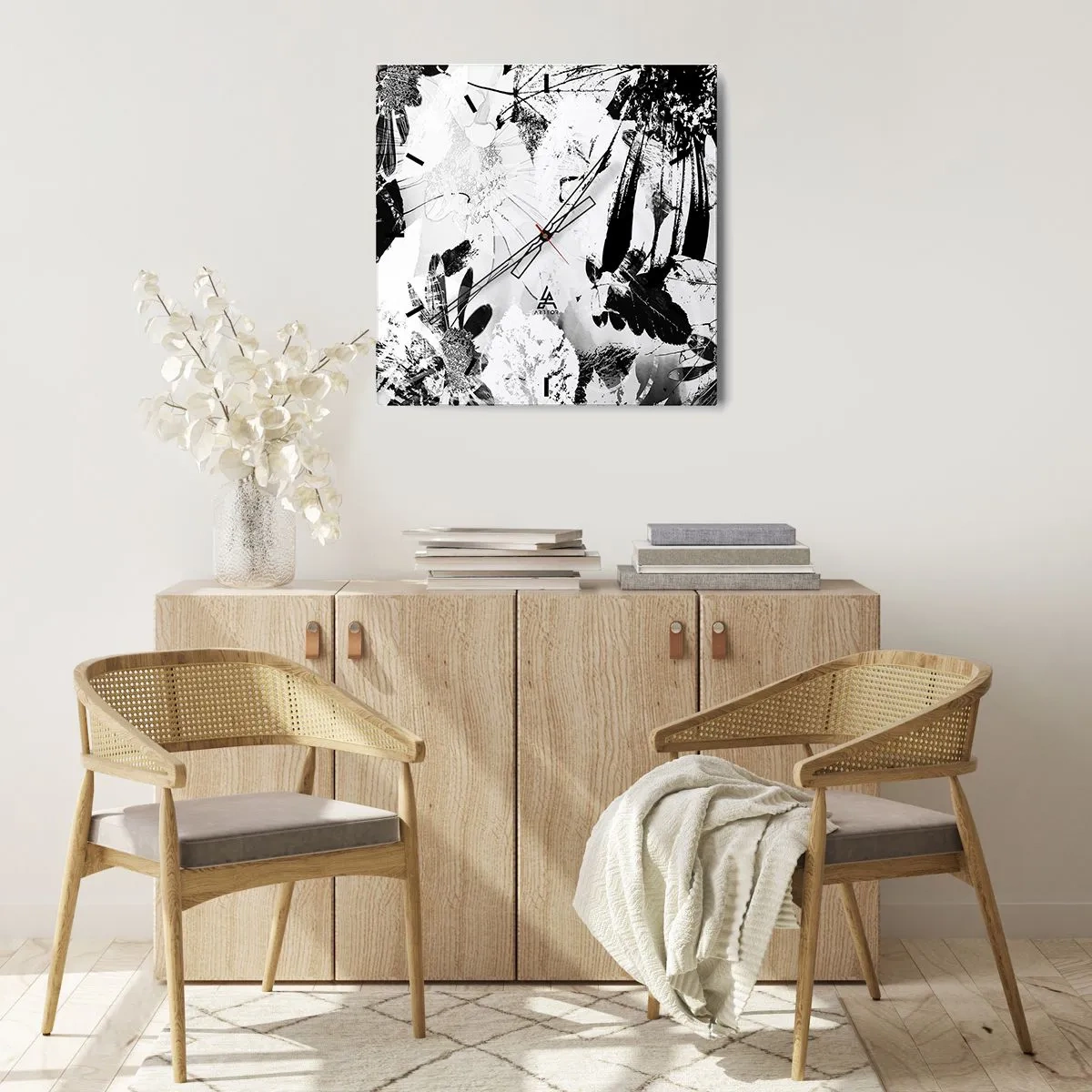 Orologio da parete - Orologio in Vetro - Autunno in negativo - 40x40 cm