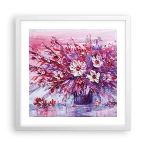 Poster in cornice bianca - Innocenza e passione - 40x40 cm