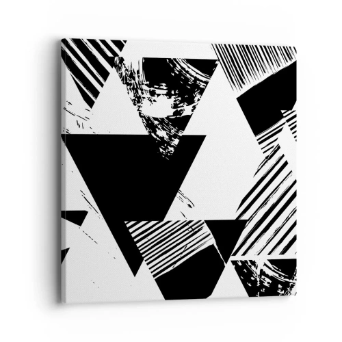 Quadro su tela - Stampe su Tela - Pioggia di triangoli - 40x40 cm