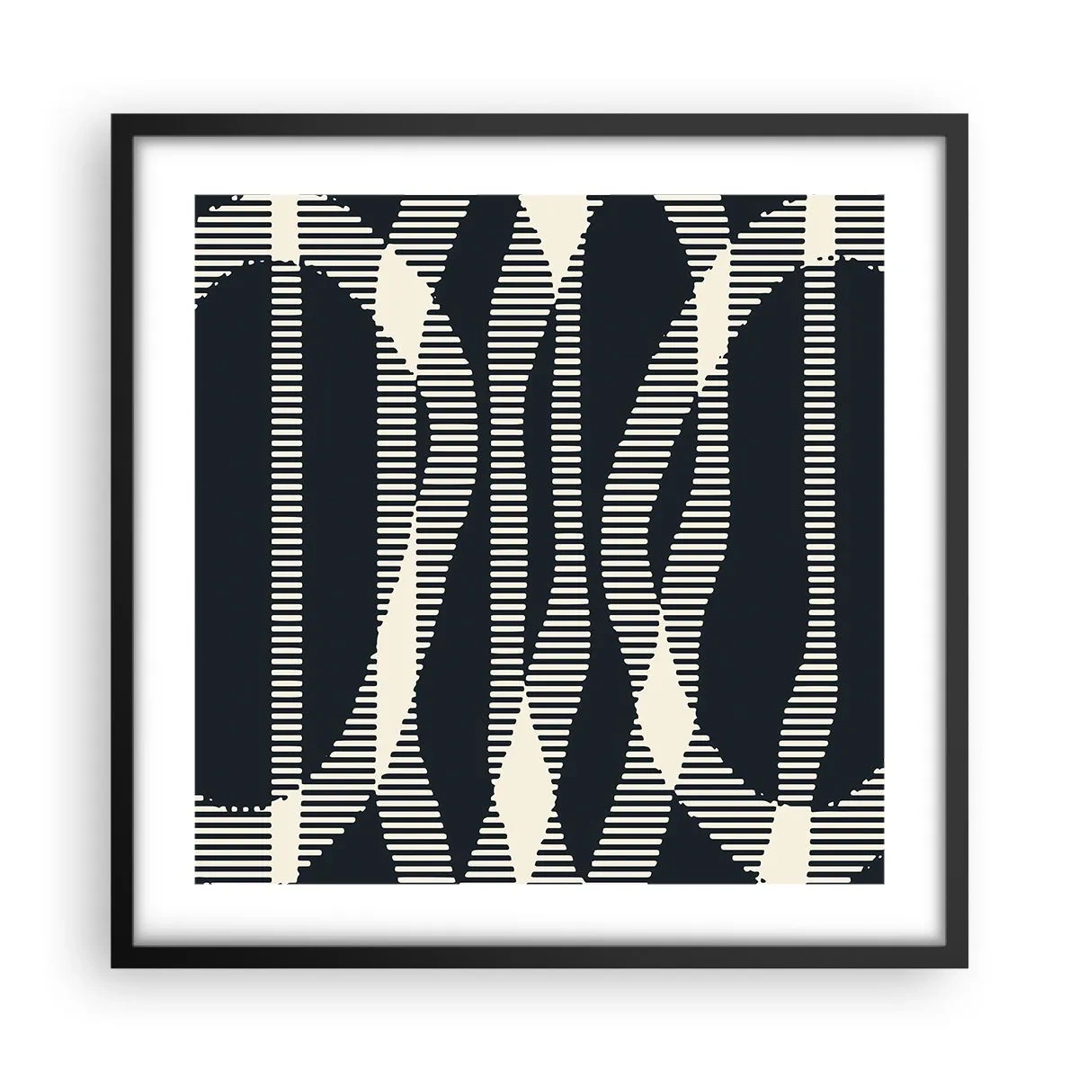 Poster in cornice nera - Tentativo di rompere l'oscurità - 50x50 cm