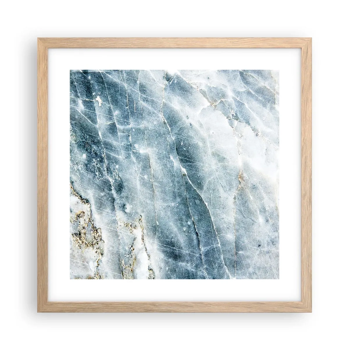 Poster in cornice rovere chiaro - Mondo di ghiaccio - 40x40 cm