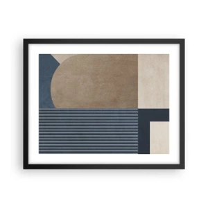 Poster in cornice nera - Composizione di semplicità e rotondità - 50x40 cm