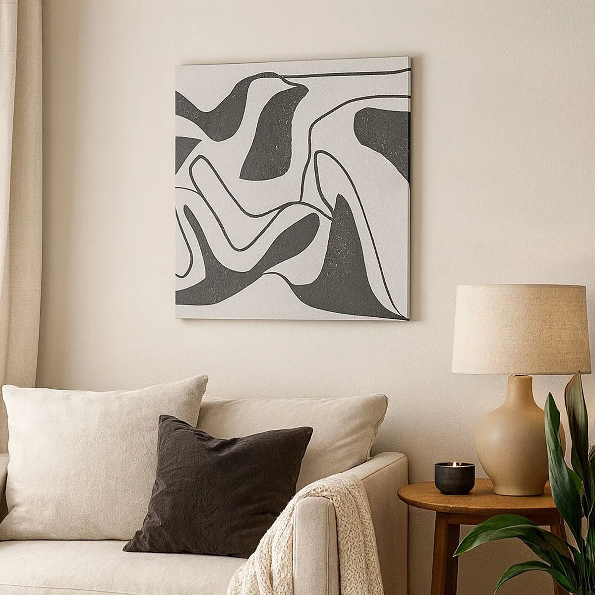 Quadro su tela - Stampe su Tela - Gioco astratto nel labirinto - 30x30 cm