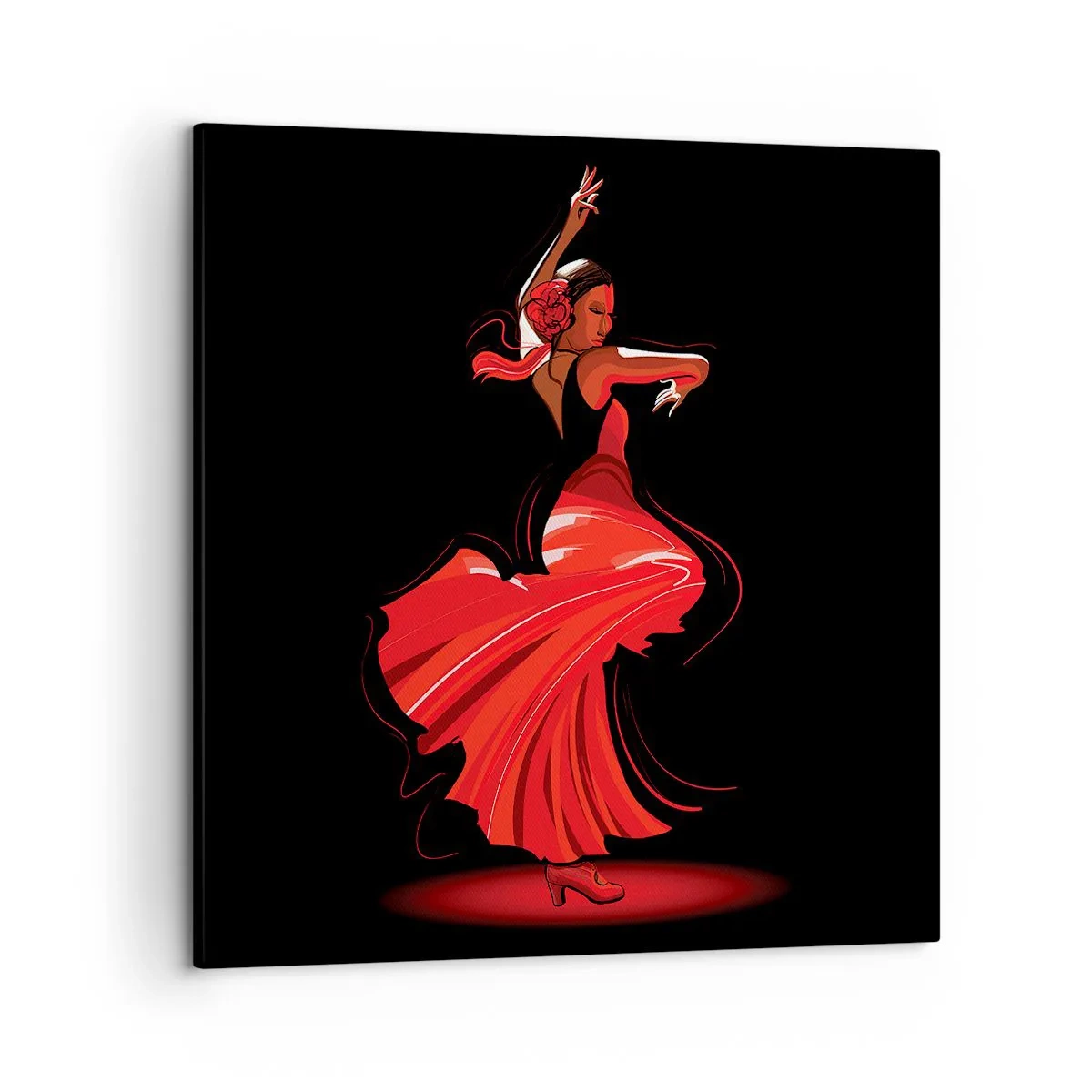Quadro su tela - Stampe su Tela - Lo spirito focoso del flamenco - 50x50 cm