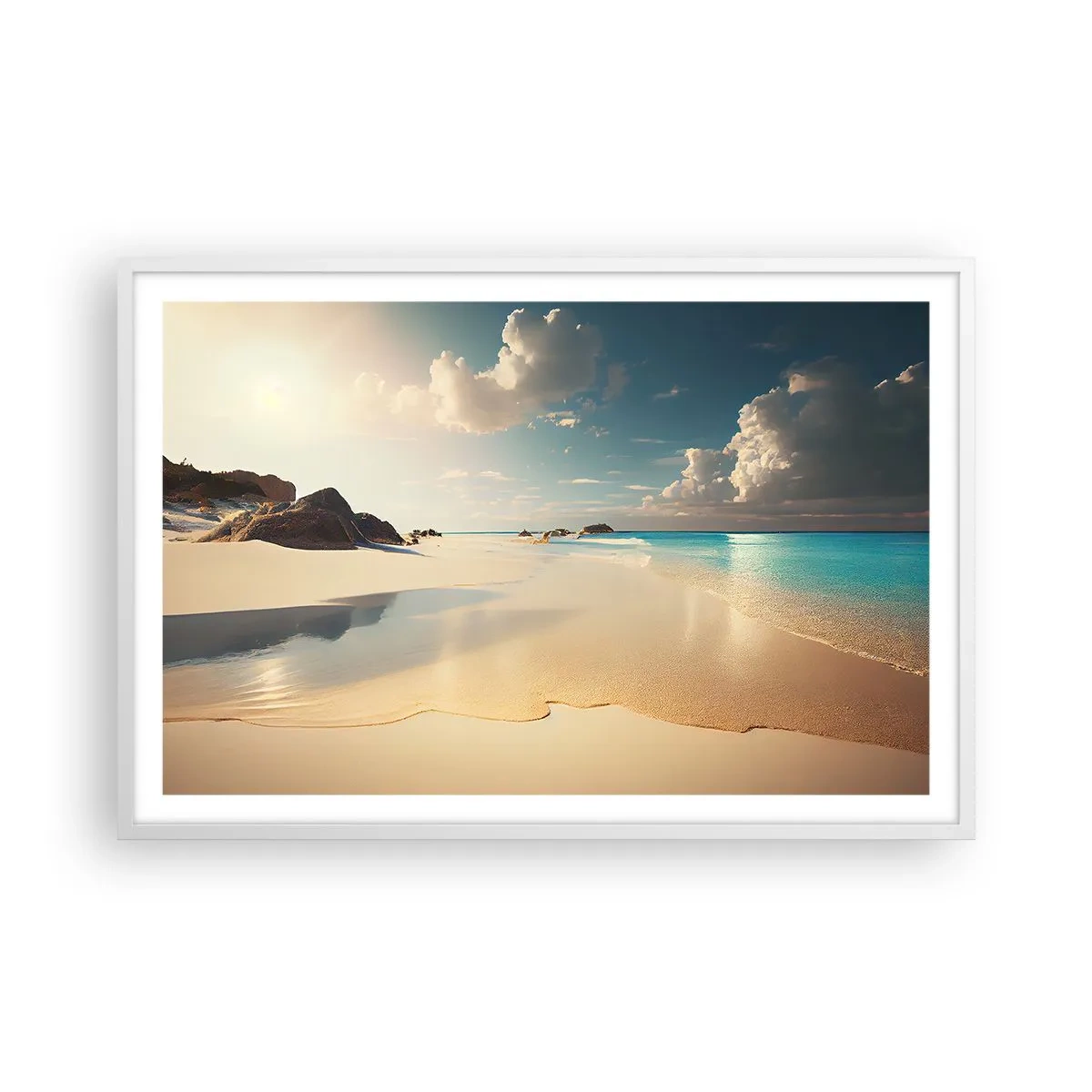 Poster in cornice bianca - Giornata ideale - 91x61 cm