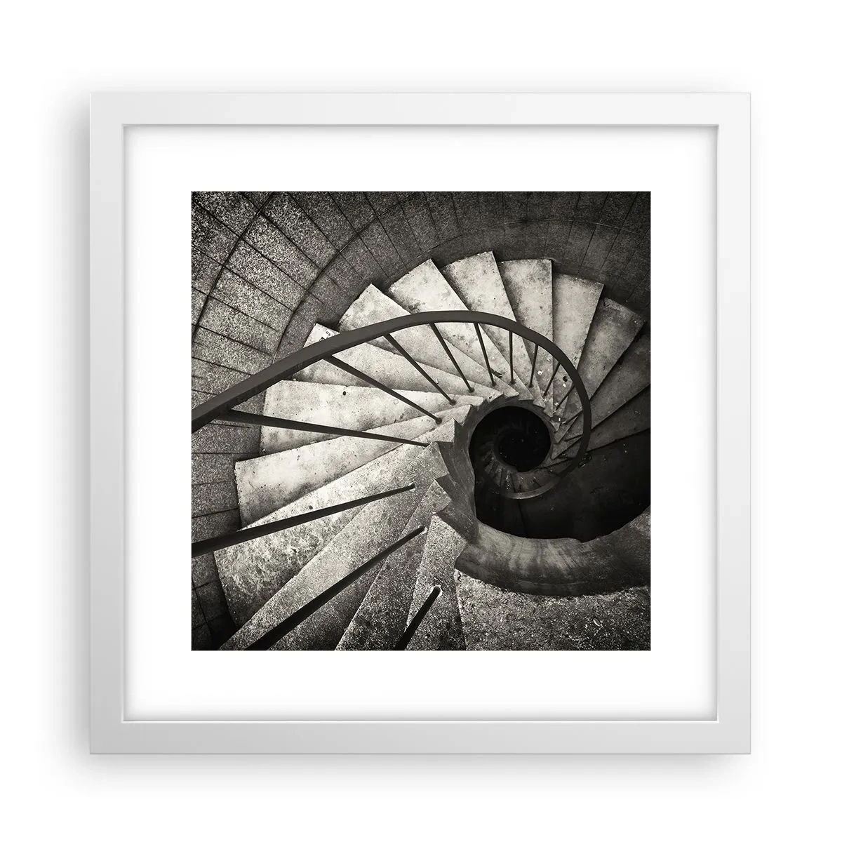 Poster in cornice bianca - Salire e scendere - 30x30 cm