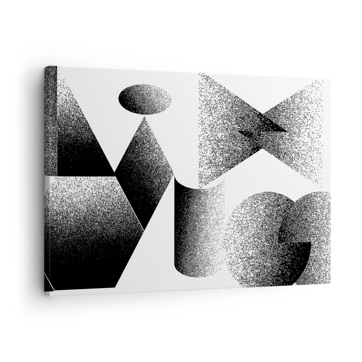 Quadro su tela - Stampe su Tela - Geometria composta da angoli e forme ovali - 70x50cm - Angoli e ovali - Decorazione murale moderna per soggiorno e camera da letto ARTTOR