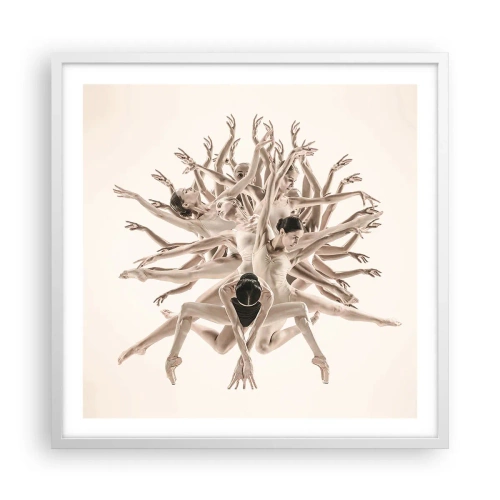 Poster in cornice bianca - Fiorendo nella danza - 60x60 cm