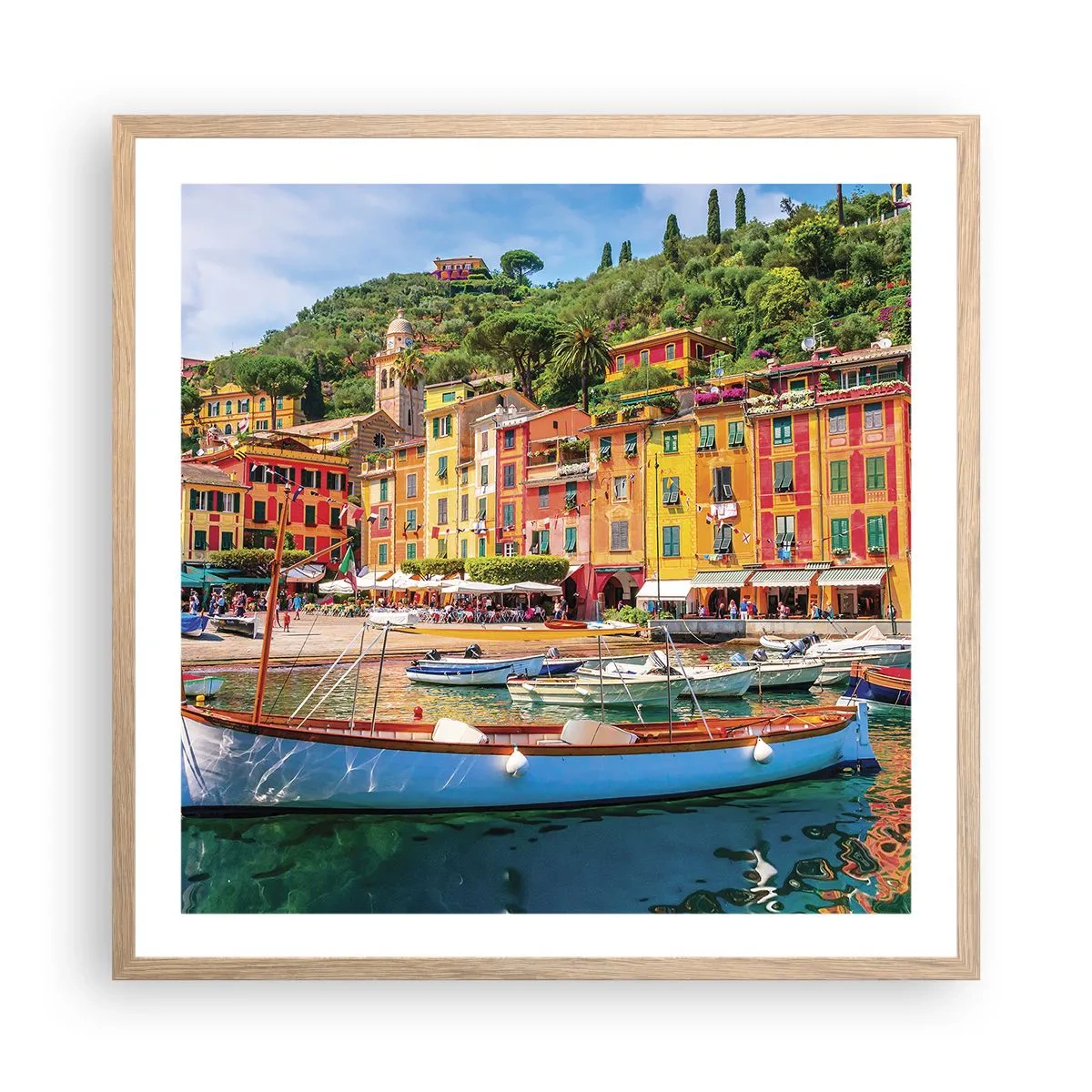 Poster in cornice rovere chiaro - Mattino italiano - 60x60 cm
