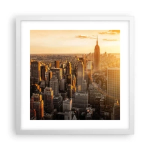 Poster in cornice bianca - Crescere al sole - 40x40 cm