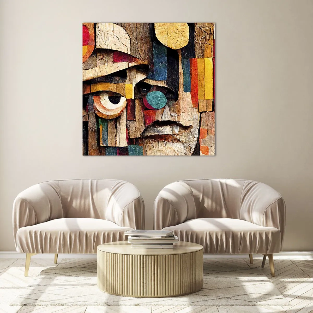 Quadro su vetro - Ti vedo... - 70x70 cm