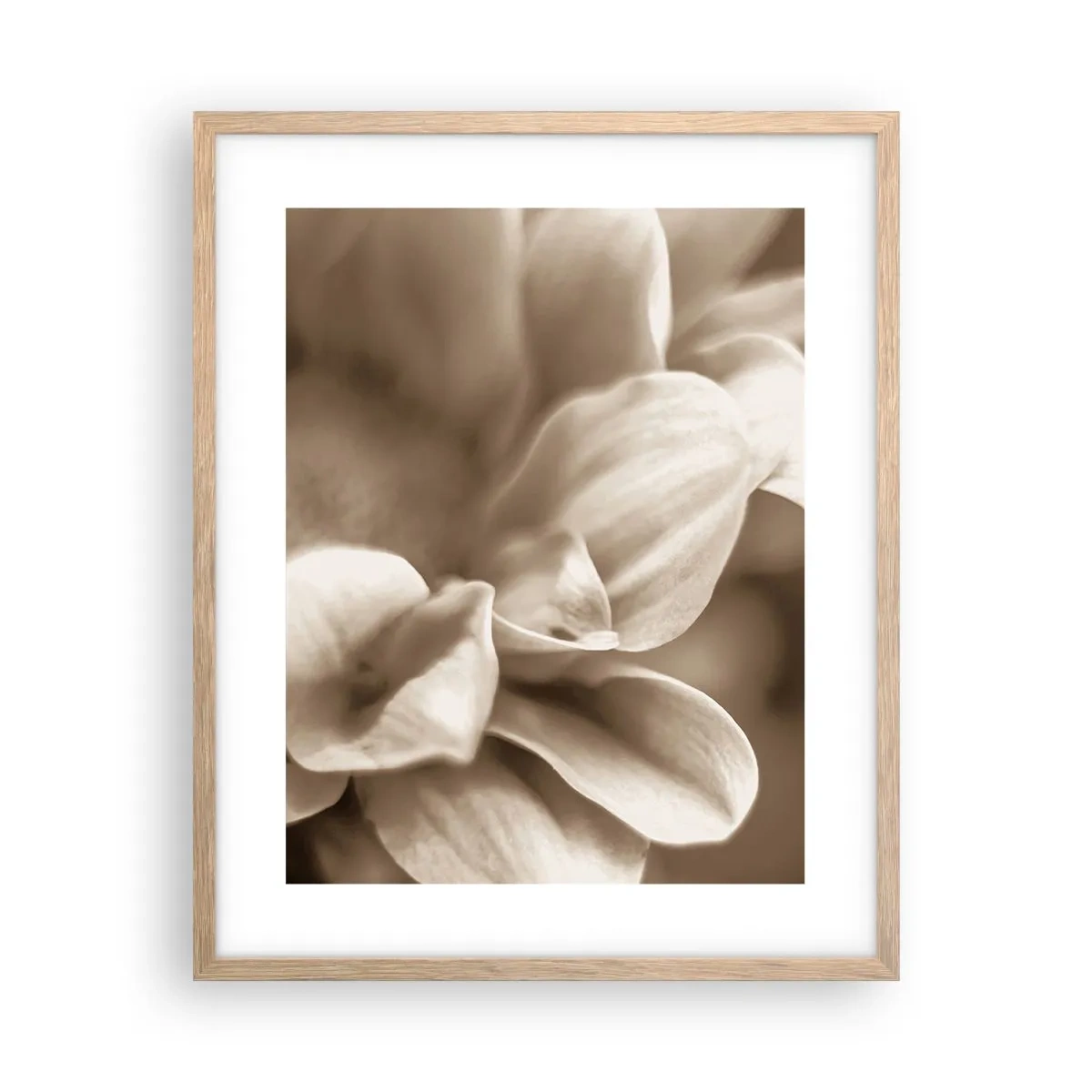 Poster in cornice rovere chiaro - Mite come un sorriso - 40x50 cm