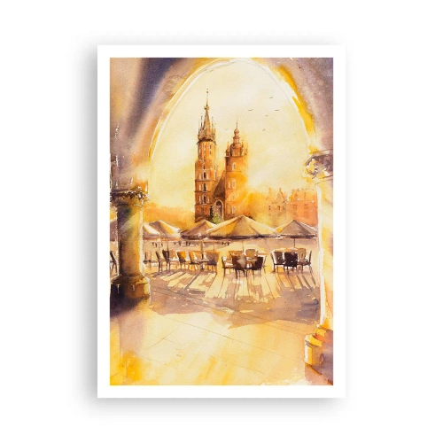 Poster - Alba sulla piazza di Cracovia - 70x100 cm